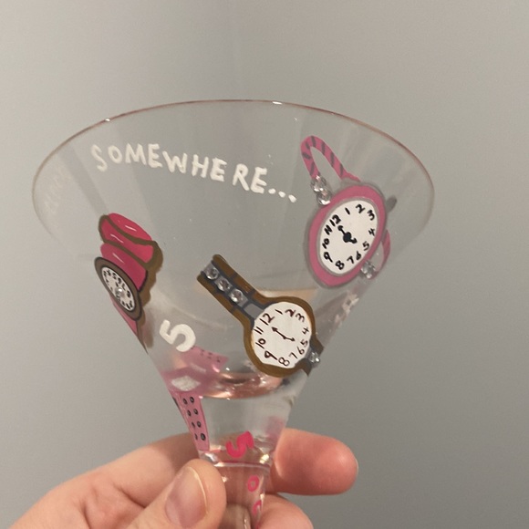 Lolita 5 o'clock somewhere 7 ounce martini collection glass NIB but missing lid - Picture 10 of 14